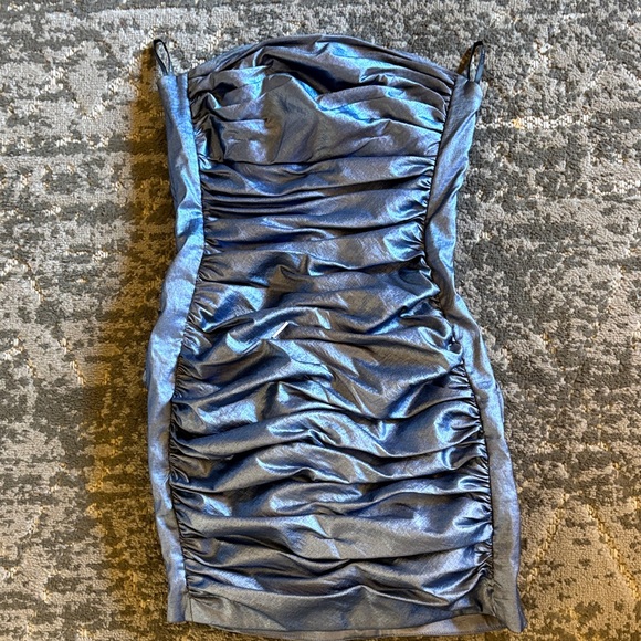 Jessica McClintock Dresses & Skirts - Jessica McClintock Shimmering Blue Mini Dress size 10